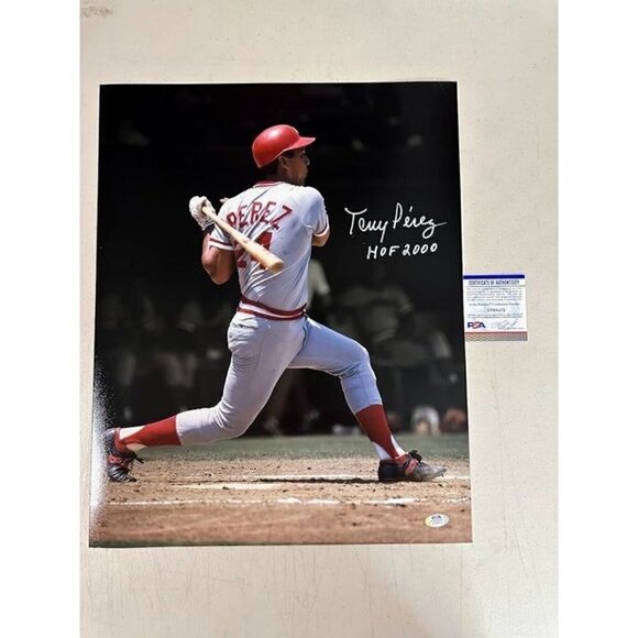 Tony Perez signed HOF 2000 autographed Cincinnati Reds 16x20 Photo PSA/DNA - Picture 1 of 3